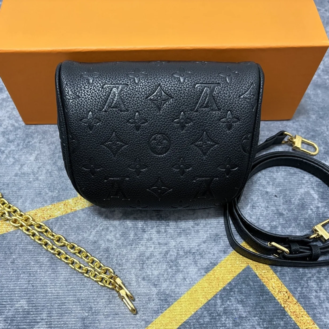Louis Vuitton Mini Bumbag / Monogram Empreinte Gold Hardware Black