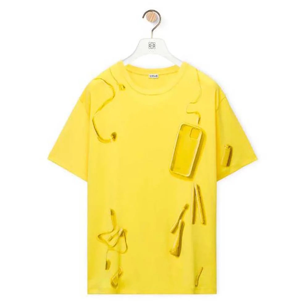 Loewe Objects T-shirt in Cotton for Men in Yellow