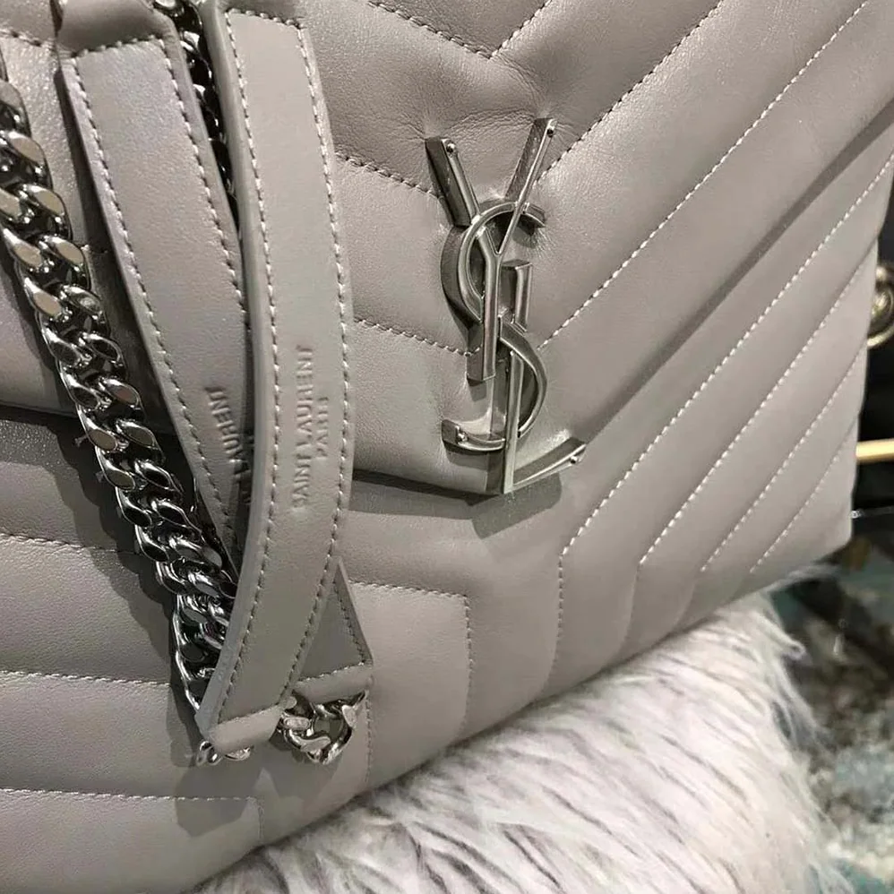 Saint Laurent YSL Loulou Medium Matelasse Y Leather for Women in White Saint Laurent YSL Loulou Medium Matelasse Y Leather for Women in White