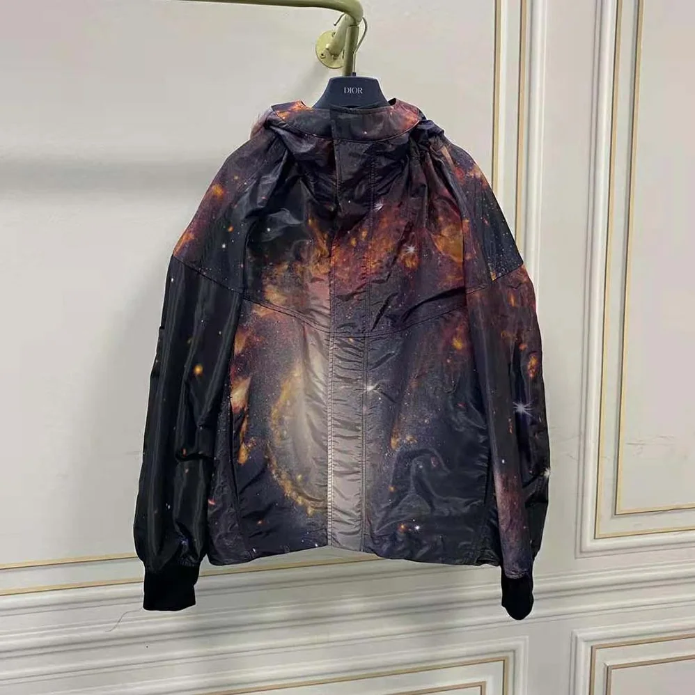 Dior Hooded Blouson Multicolor Technical Fabric for Men