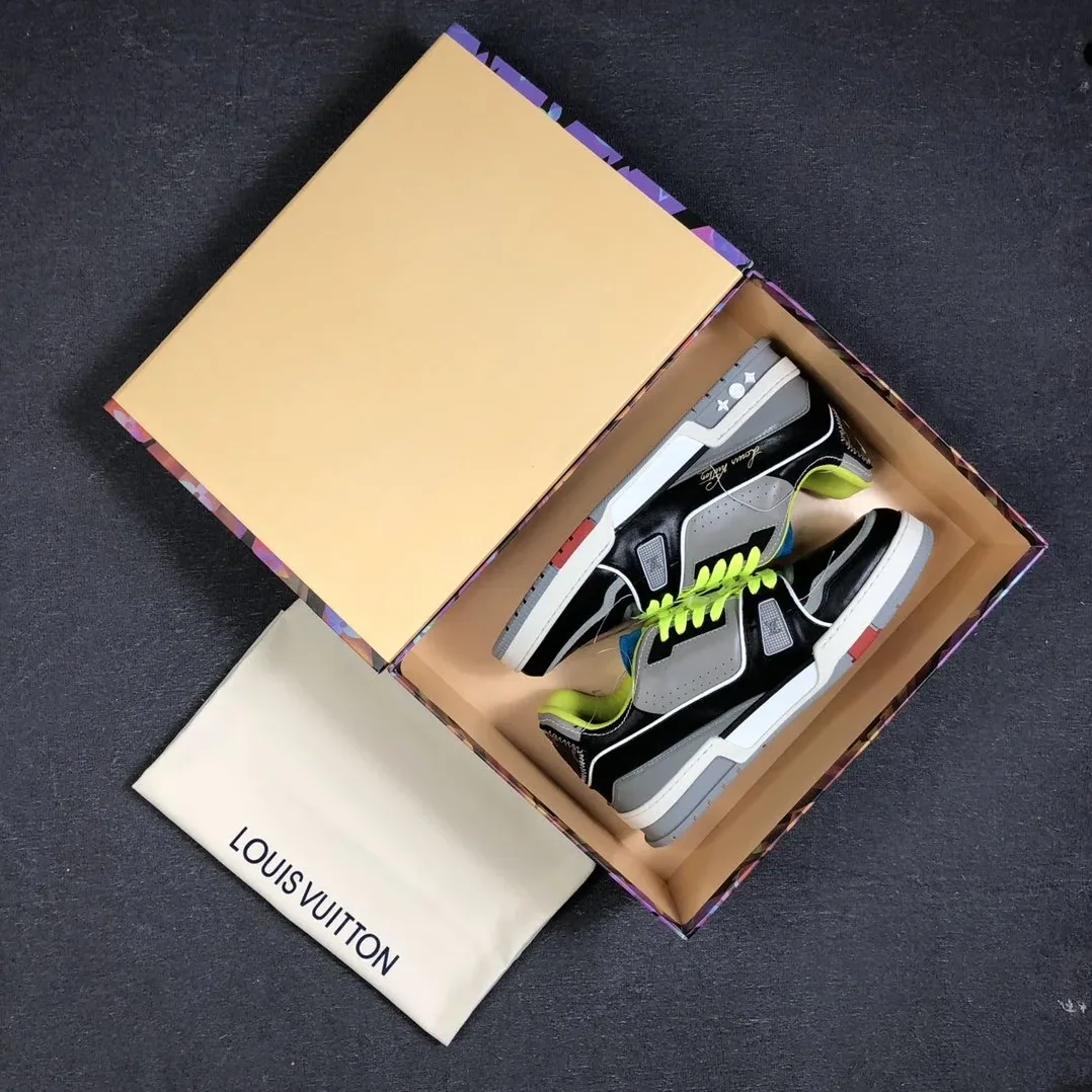 Louis Vuitton Trainer Sneaker Rubber Monogram Denim Multiple Color Virgil Abloh Louis Vuitton Trainer Sneaker Rubber Monogram Denim Multiple Color Virgil Abloh