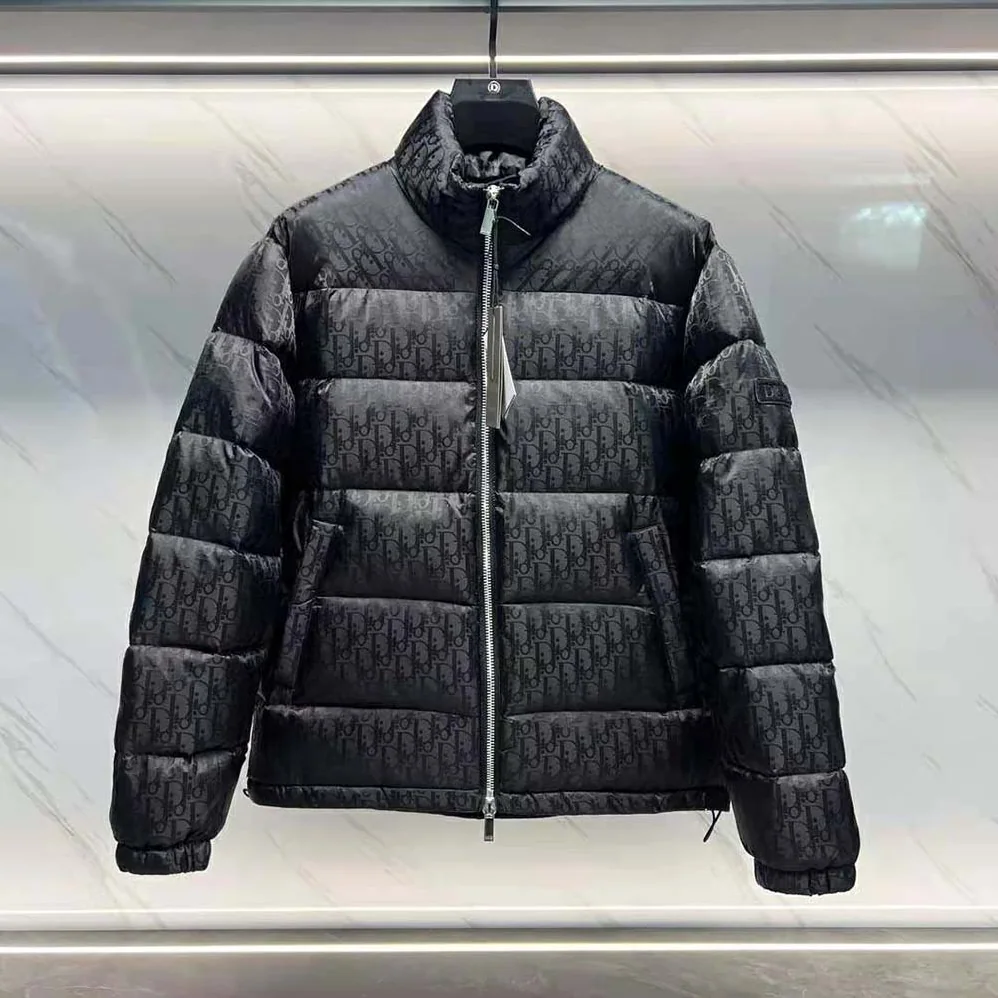 Dior Oblique Down Jacket Black Technical Jacquard for Men Dior Oblique Down Jacket Black Technical Jacquard for Men