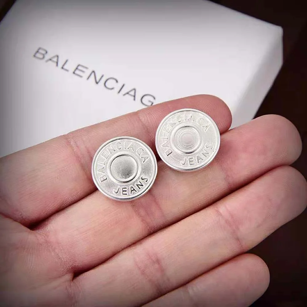 Balenciaga Jeans Earrings in Light Silver for Women Balenciaga Jeans Earrings in Light Silver for Women