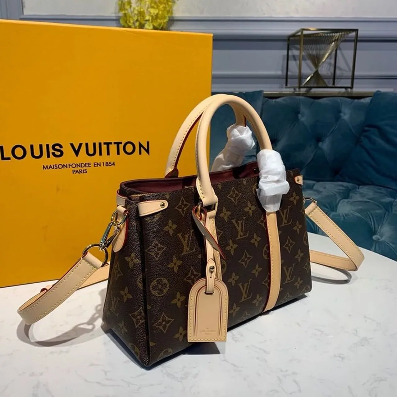 Louis Vuitton Soufflot BB Monogram Canvas Pink And Brown Louis Vuitton Soufflot BB Monogram Canvas Pink And Brown