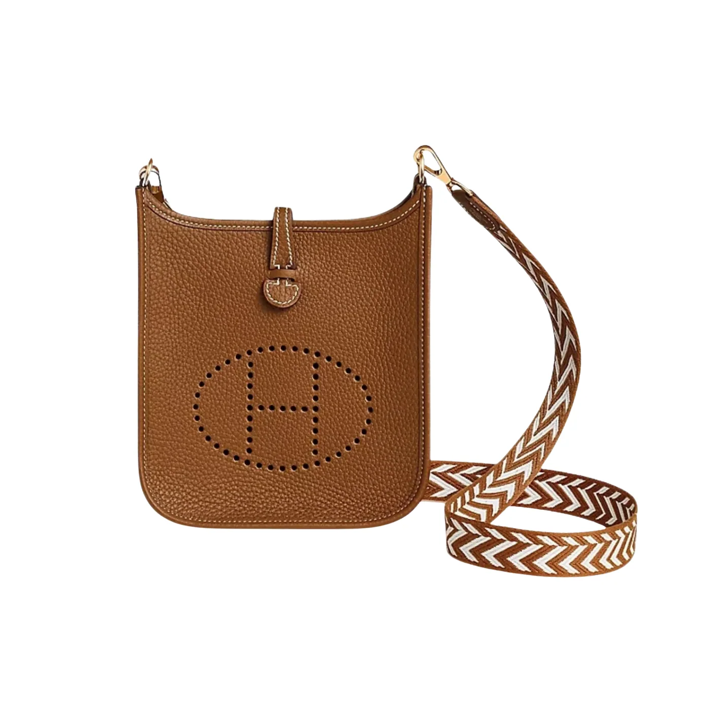 Hermes Evelyne 16 Amazone Shoulder Bag in Brown Palladium Hardware