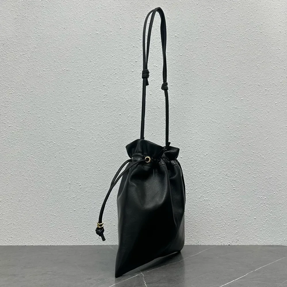 Celine Small Crystal Pouch in Lambskin for Women in Black