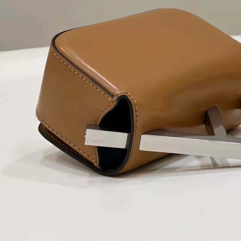 Fendi Nano Bag F Brown Leather Mini for Women in Bag Fendi Nano Bag F Brown Leather Mini for Women in Bag