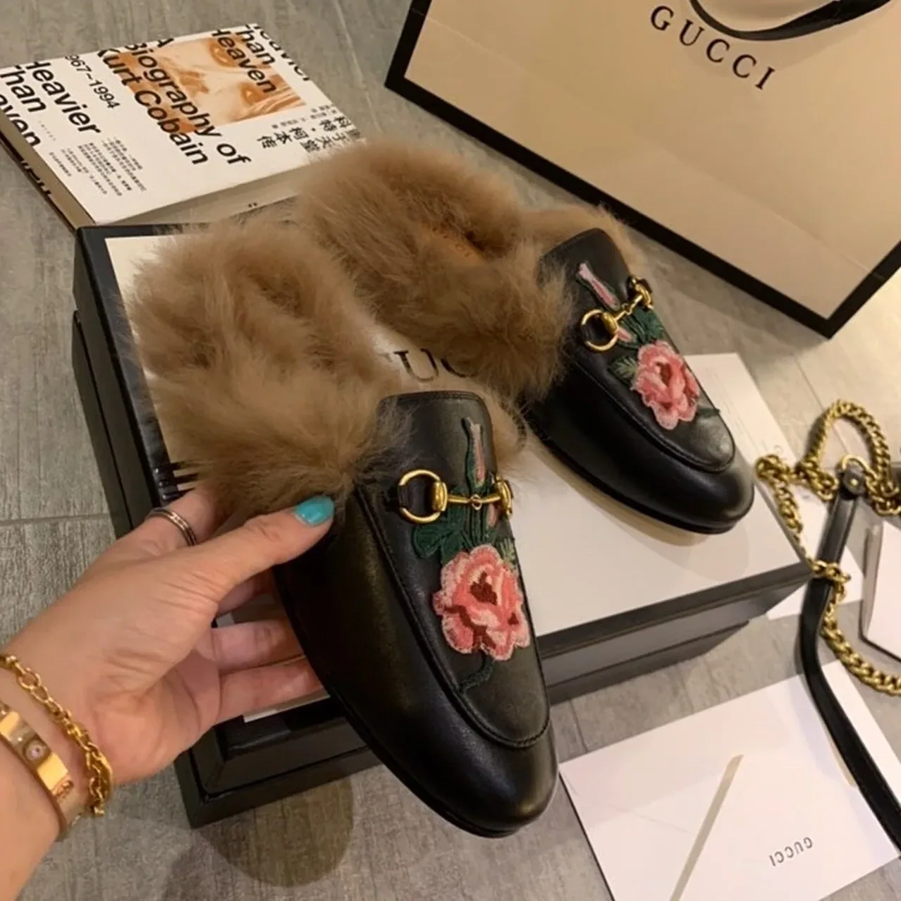 Gucci Re- Princetown Mules Black for Women Gucci Re- Princetown Mules Black for Women