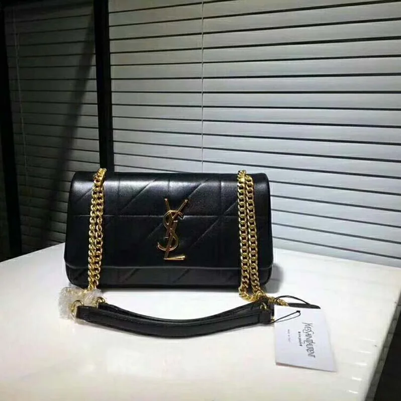 Saint Laurent YSL Medium Jamie Bag in Patchwork Leather in Black Saint Laurent YSL Medium Jamie Bag in Patchwork Leather in Black