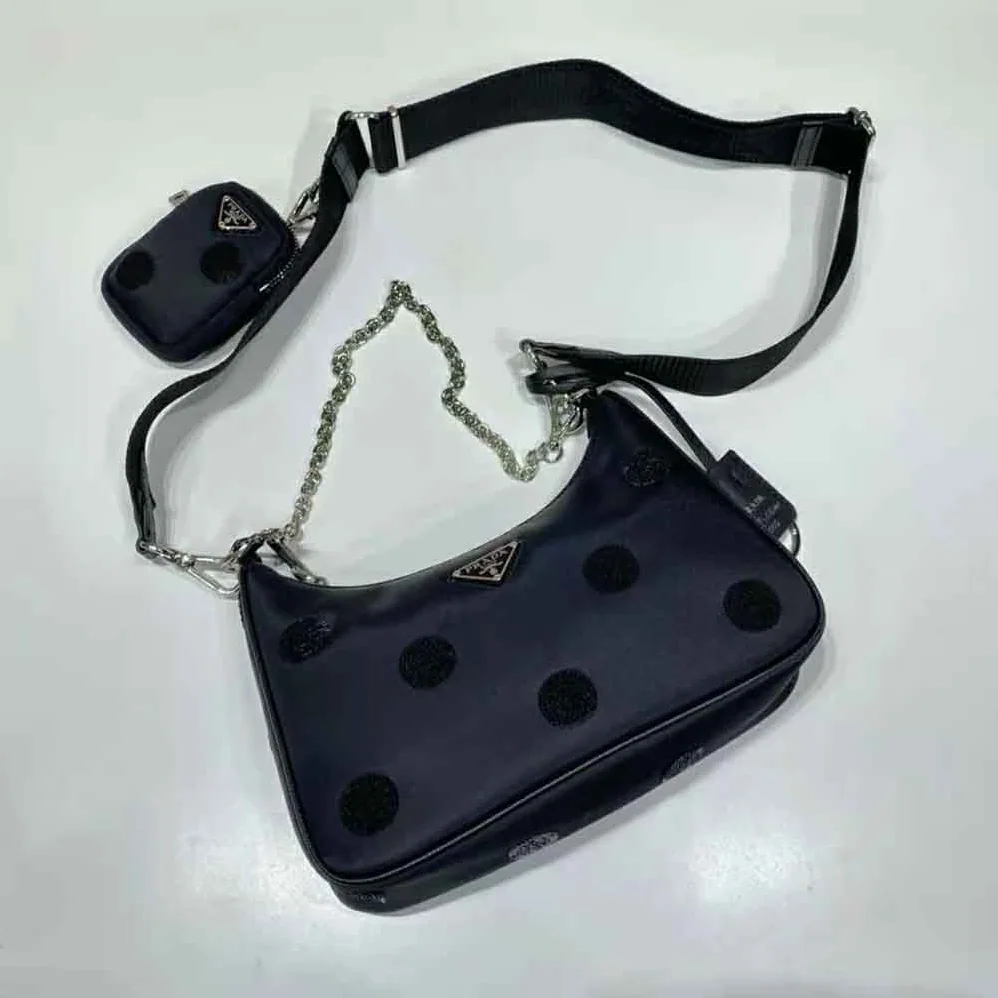 Prada Re-Edition 2005 Re-Nylon Polka for Women in Dot Bag Prada Re-Edition 2005 Re-Nylon Polka for Women in Dot Bag