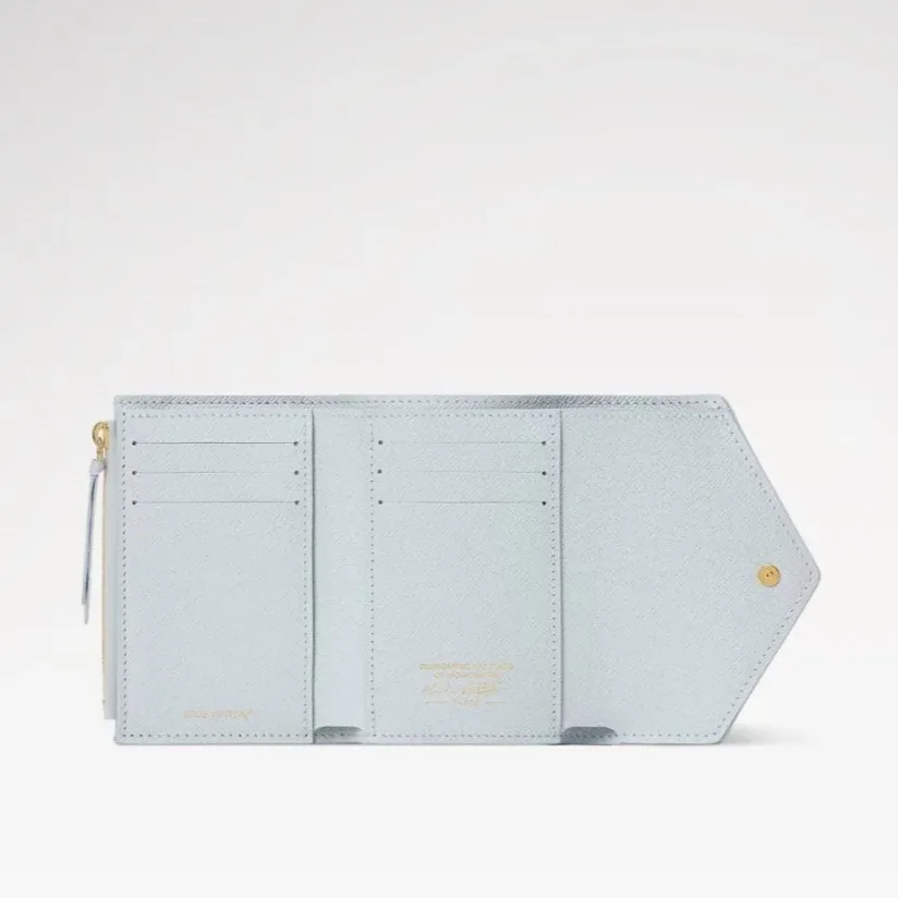 Louis Vuitton Victorine Wallet Monogram Origine Bleu Courrier /