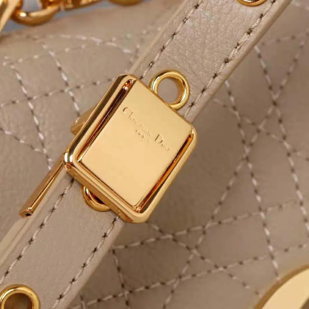 Dior Large Dior Caro Bag Beige Supple Cannage Calfskin for Women Dior Large Dior Caro Bag Beige Supple Cannage Calfskin for Women