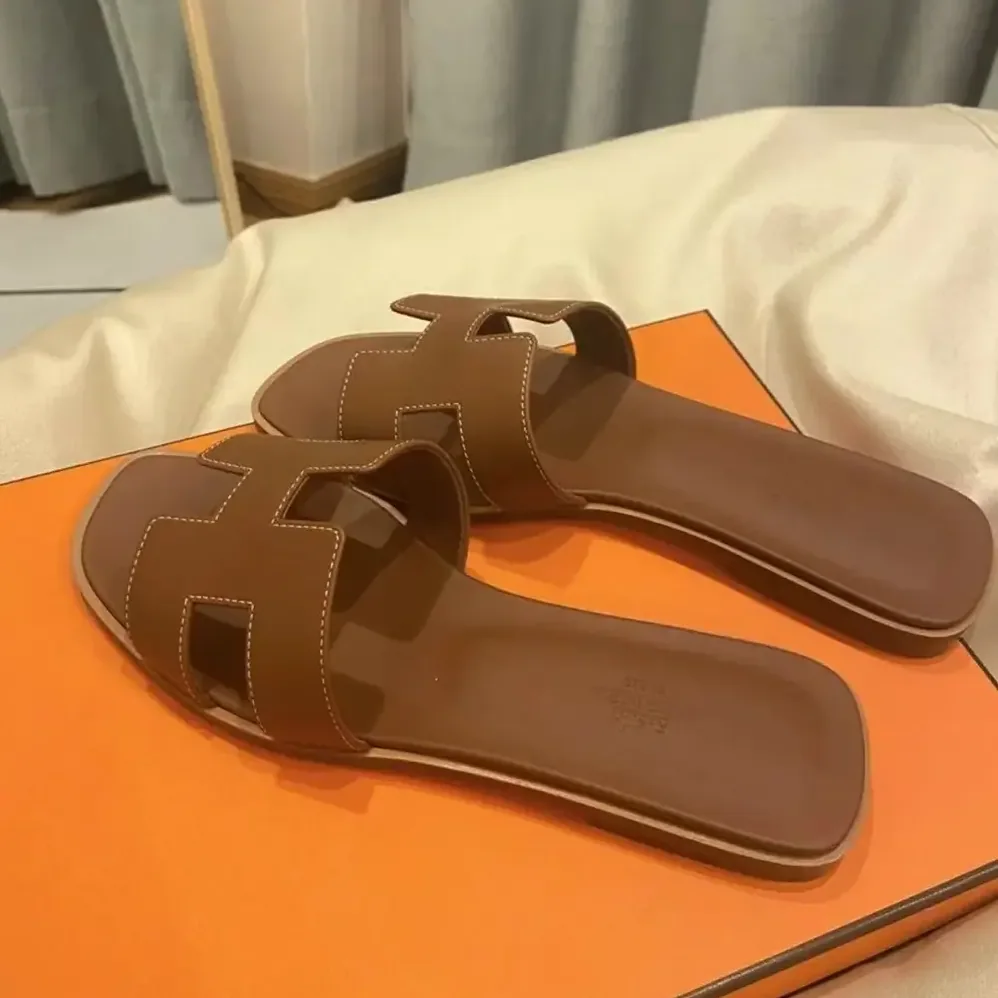 Hermes Oran Sandal for Women in Brown