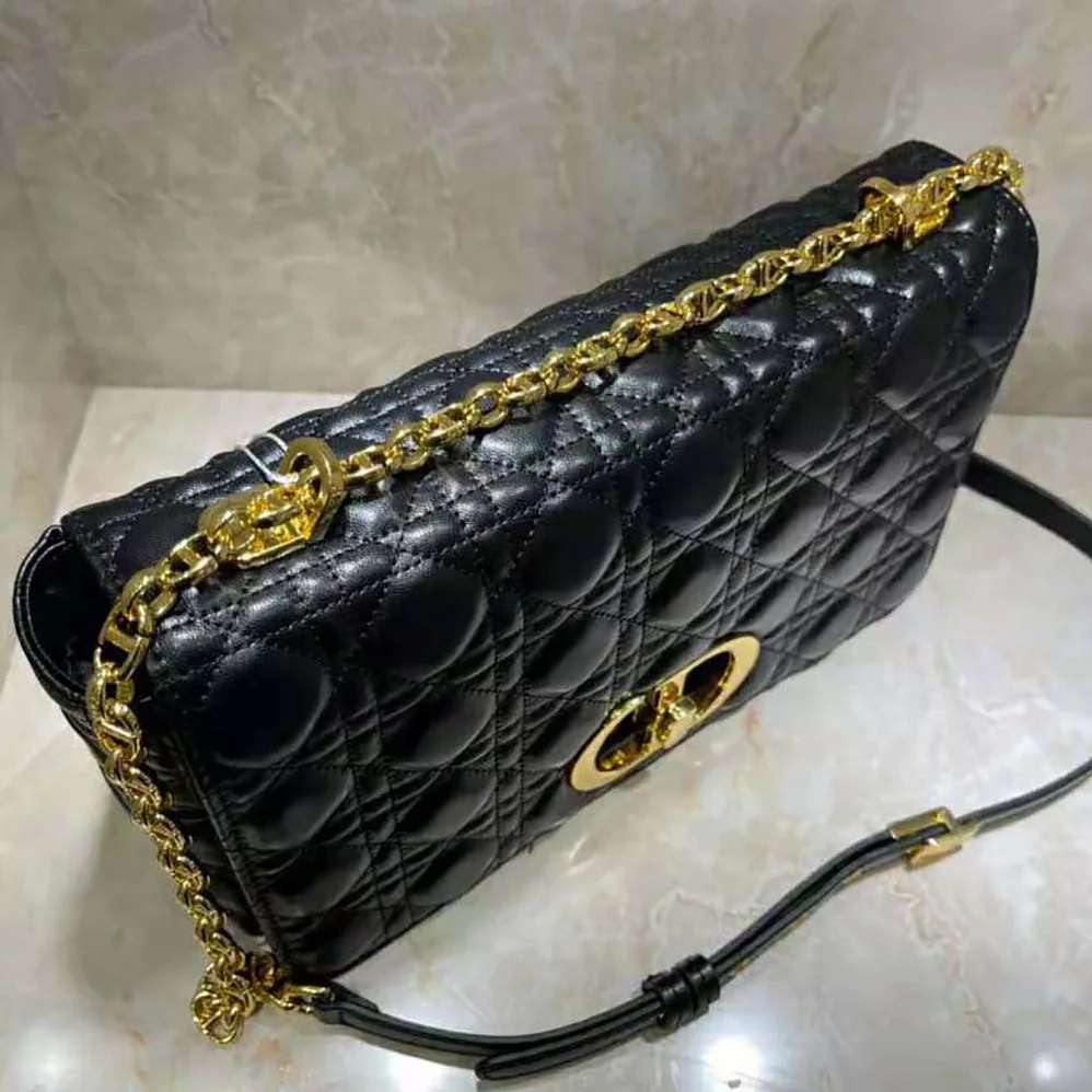 Dior Large Dior Caro Bag Black Soft Cannage Calfskin for Women