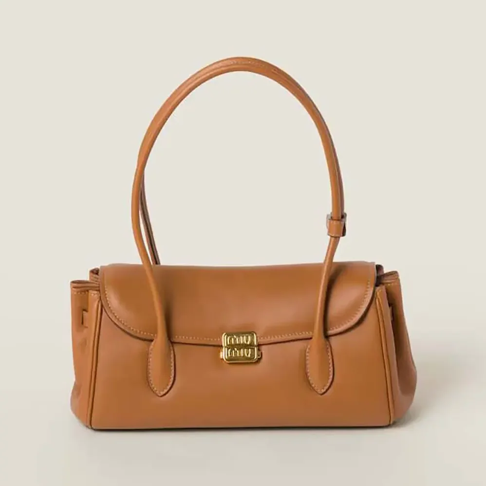 Miu Miu Leather Shoulder Bag for Women in Brown