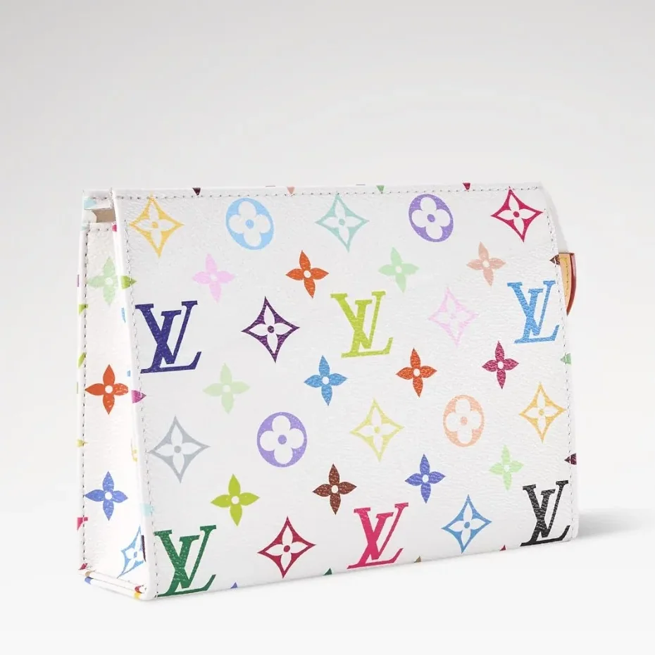 Louis Vuitton LV x TM Pochette Toiletry 19 Clutch & Pouch / Multicolor Monogram Canvas Gold Hardware
