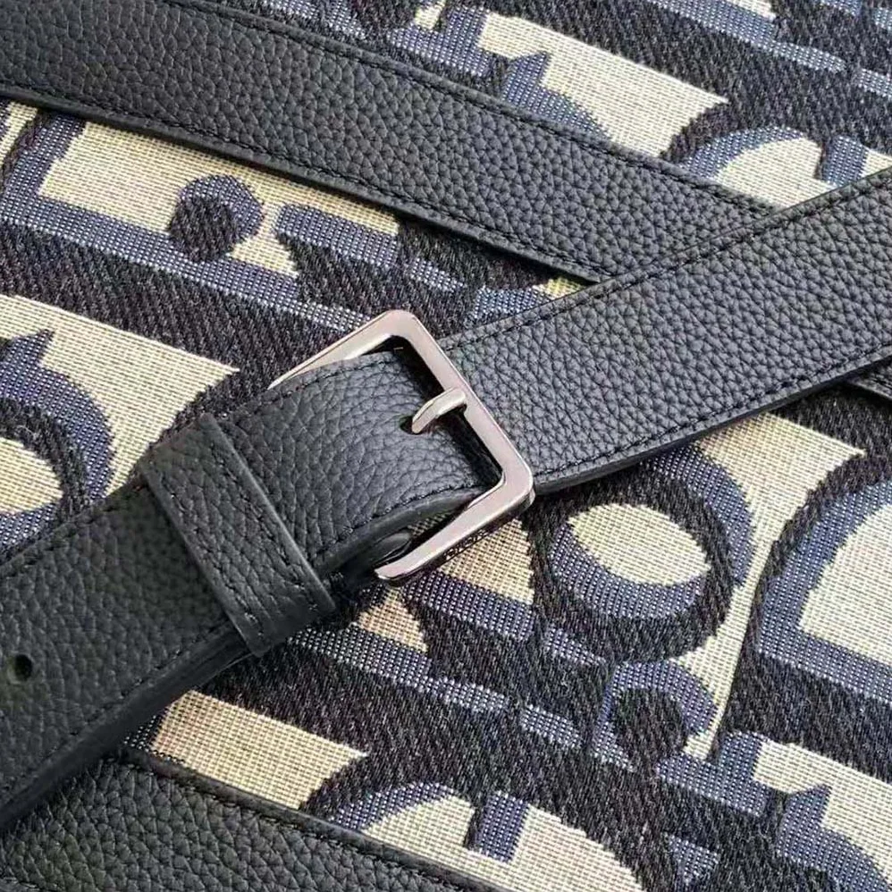 Dior Weekender 50 Bag Beige and Black Maxi Dior Oblique Jacquard for Men