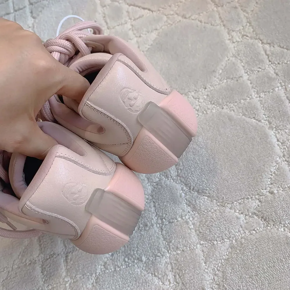 Alexander Mcqueen Crackled Leather Flexion Sneaker in Pink for Unisex