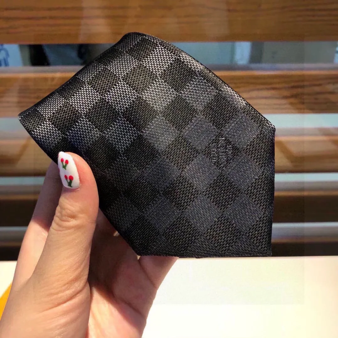 Louis Vuitton Damier Classique Tie Black LV for Men Louis Vuitton Damier Classique Tie Black LV for Men