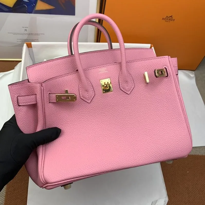 Hermes Birkin Top Handle Bag / Nata Swift Pink Gold Hardware Hermes Birkin Top Handle Bag / Nata Swift Pink Gold Hardware
