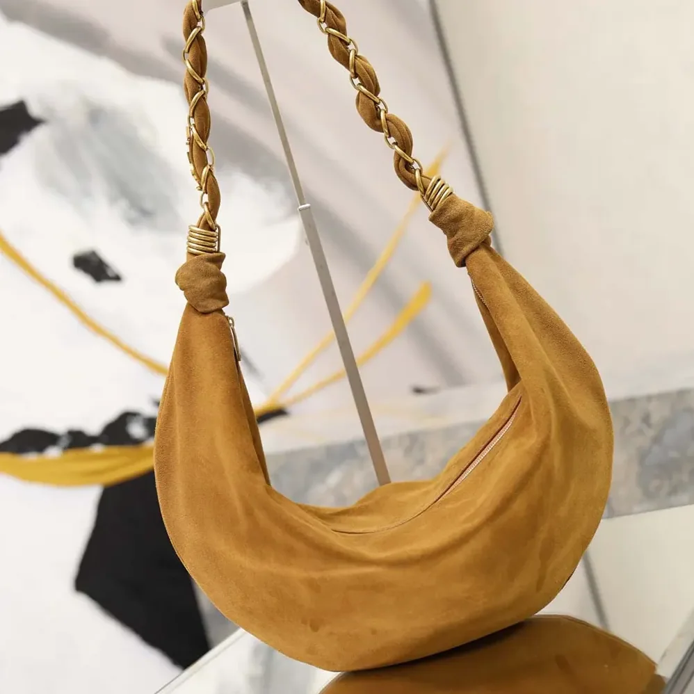 Saint Laurent YSL Amalia Small Hobo In Lambskin for Women in Brown