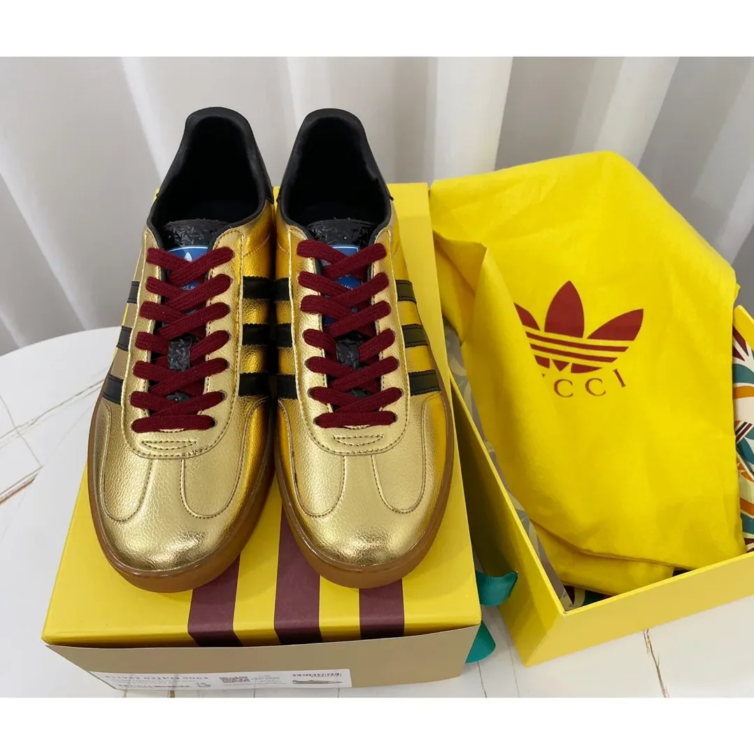 Gucci x Adidas Gazelle Sneaker Metallic Gold for Men Gucci x Adidas Gazelle Sneaker Metallic Gold for Men
