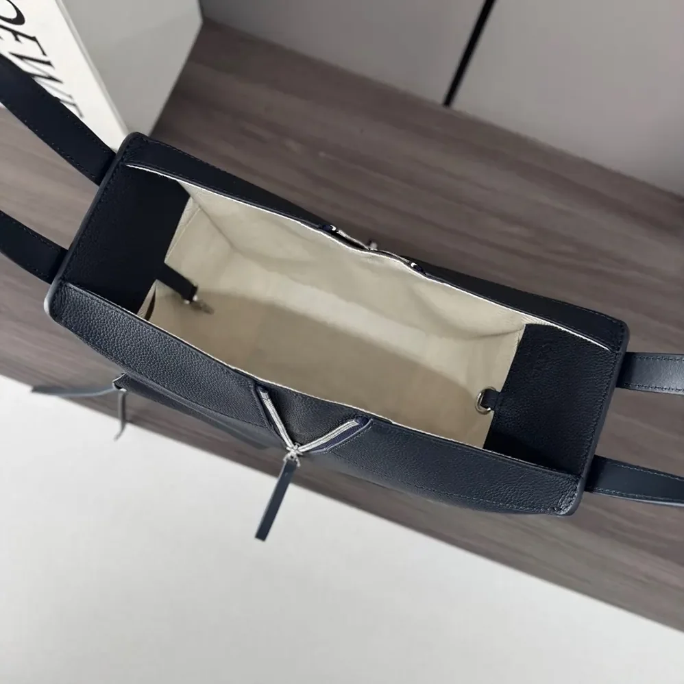 Loewe Compact Hammock Bag in Soft Grained Calfskin for Unisex in Deep Navy