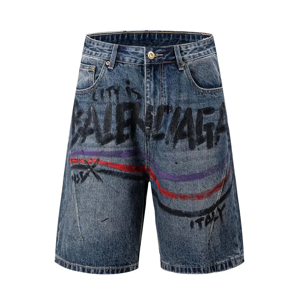 Balenciaga Folded Shorts in Dirty Vintage Blue for Men Balenciaga Folded Shorts in Dirty Vintage Blue for Men