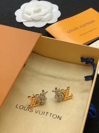 Louis Vuitton Alphabet Earrings Gold Louis Vuitton Alphabet Earrings Gold