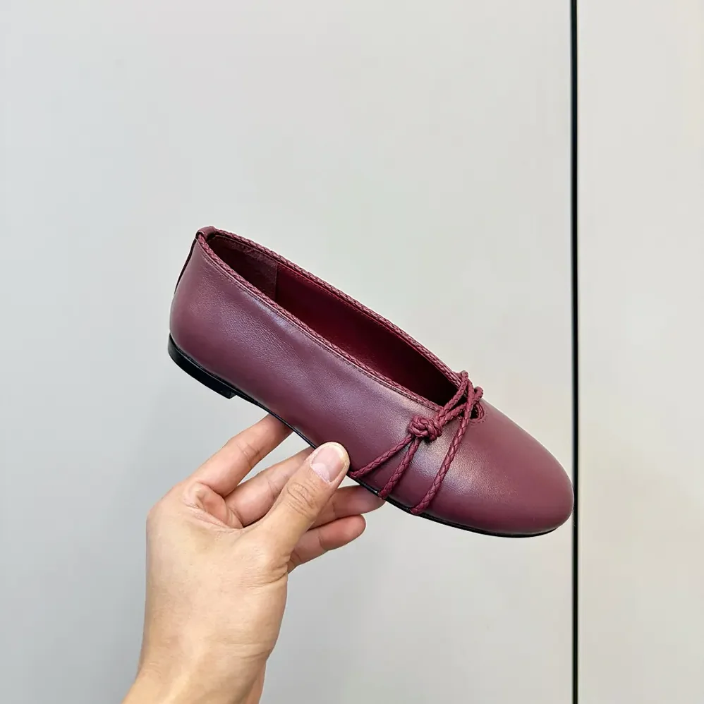 Bottega Veneta Rosa Mary-Jane Ballerina for Women in Deep Mahogany Bottega Veneta Rosa Mary-Jane Ballerina for Women in Deep Mahogany