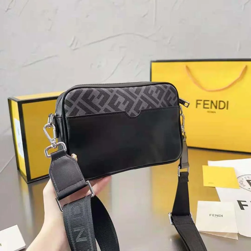 Fendi Camera Case Lunar New Year Capsule Gray Fabric Bag for Men