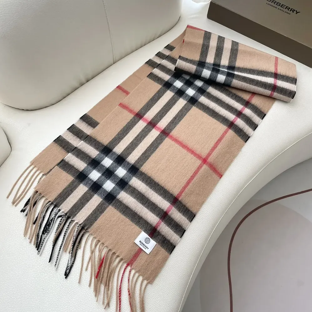 Burberry Check Cashmere Scarf for Unisex in Beige