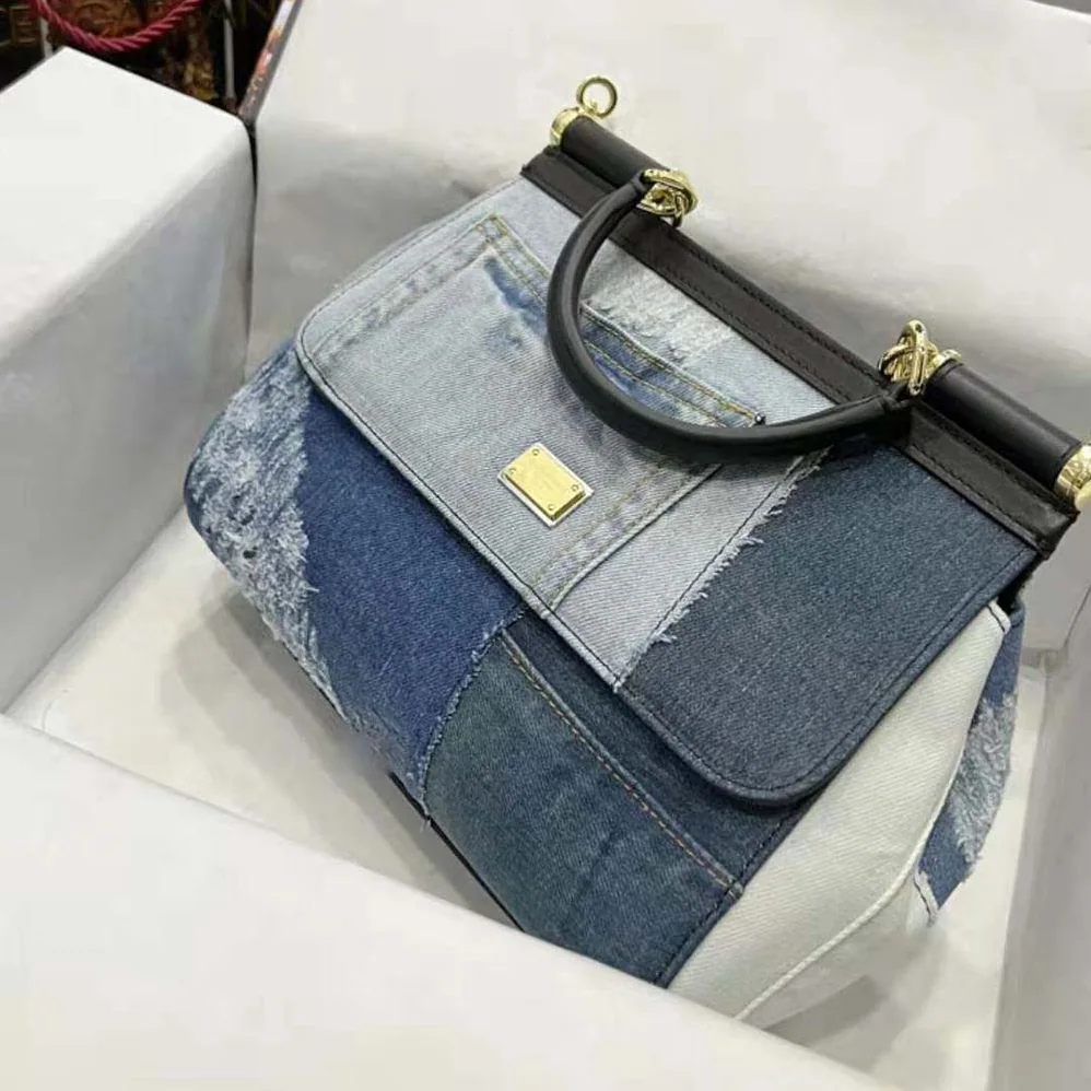Dolce Gabbana D&G Large Sicily Handbag for Women in Blue