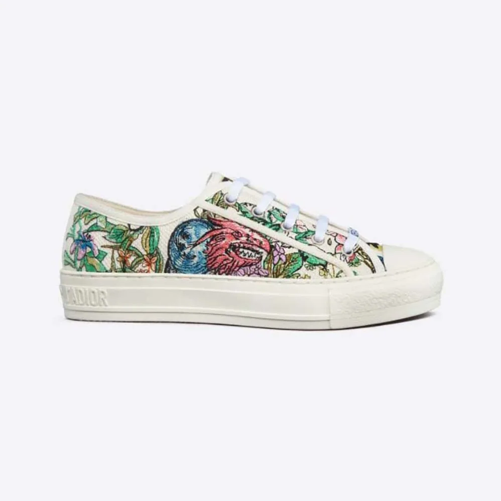 Dior Walk N Dior Sneaker White Multicolor D for Women in Constellation Embroidered Cotton Dior Walk N Dior Sneaker White Multicolor D for Women in Constellation Embroidered Cotton