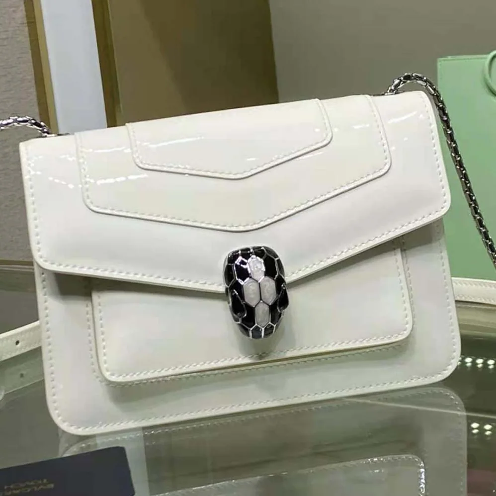 Bvlgari Serpenti Forever Crossbody Bag in Calf Leather for Women in White