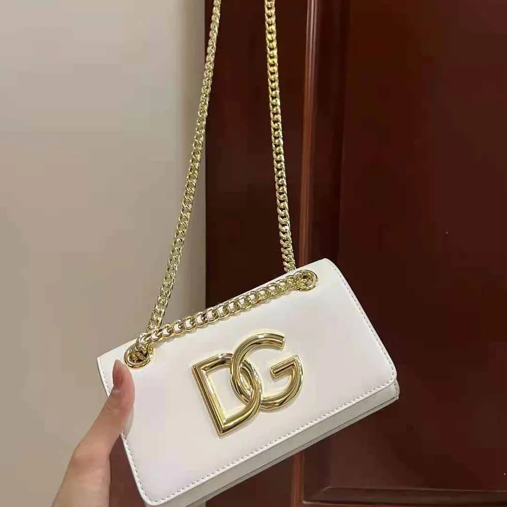 Dolce Gabbana D&G Polished Calfskin 3.5 Phone Bag for Women in White Dolce Gabbana D&G Polished Calfskin 3.5 Phone Bag for Women in White