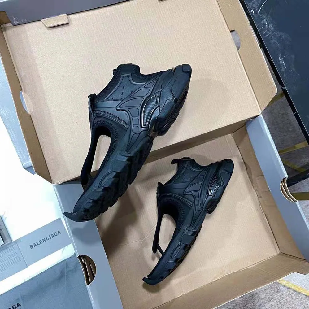 Balenciaga Track Thong in Black Neoprene and Rubber for Women