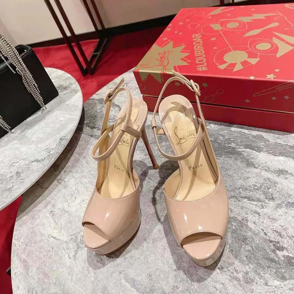 Christian Louboutin So Jenlove Alta 150 mm Heel Height for Women in Sandy