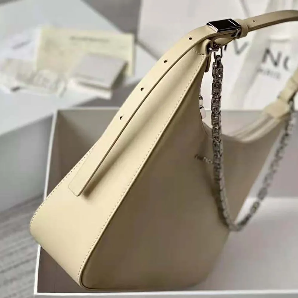 Givenchy Medium Moon Cut Out Bag in Leather for Women in Beige