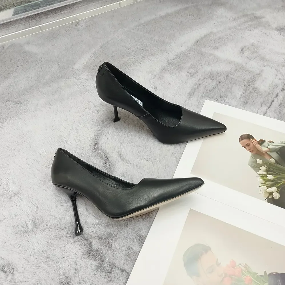 Jimmy Choo Ixia 80 Black Nappa Leather Pumps for Women