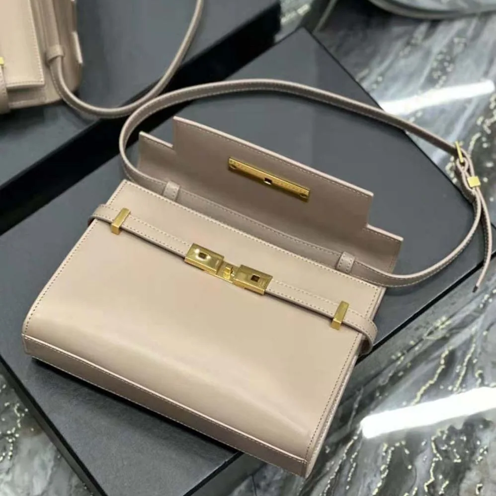 Saint Laurent YSL Manhattan Small Shoulder Bag in Box Saint Laurent Leather for Women in Pink Saint Laurent YSL Manhattan Small Shoulder Bag in Box Saint Laurent Leather for Women in Pink