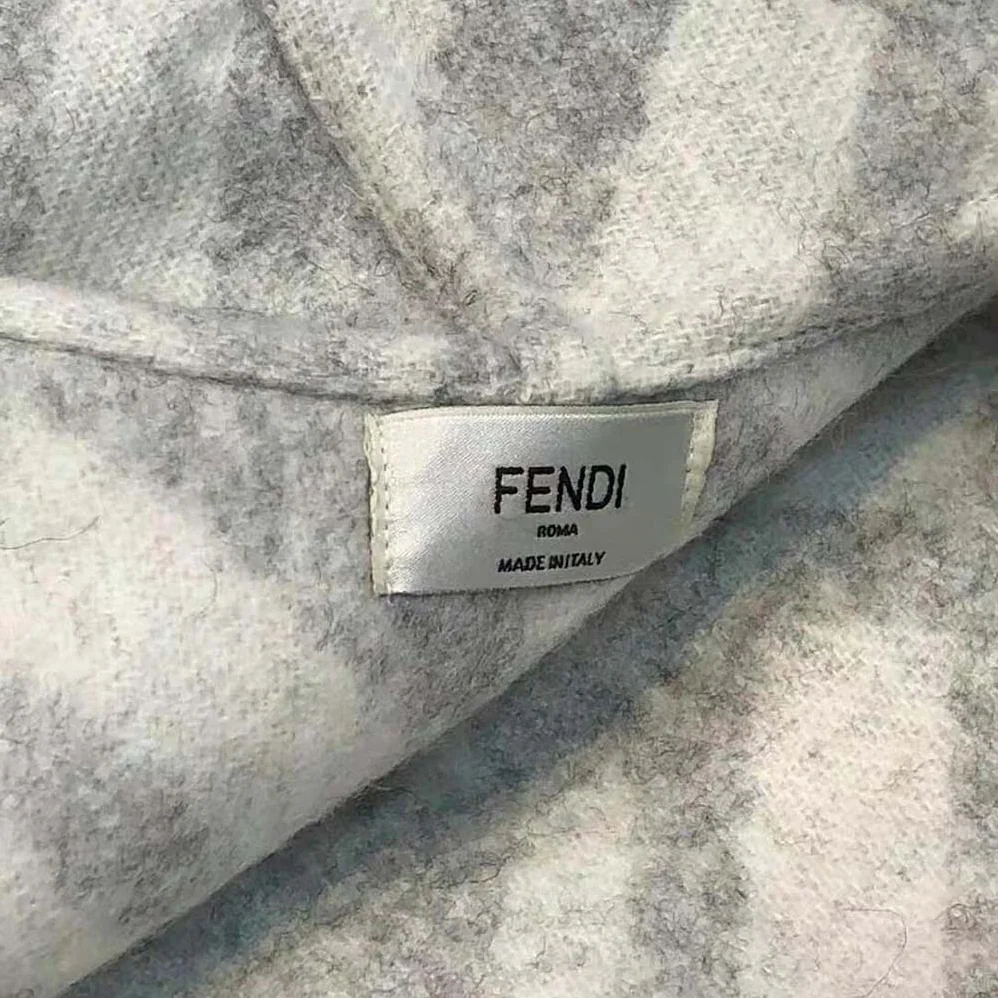 Fendi Gray Cashmere Poncho for Women