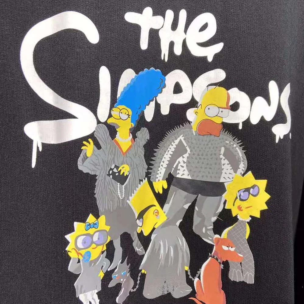 Balenciaga Simpsons Tm and 20th Television Cropped Hoodie in Black for Women Balenciaga Simpsons Tm and 20th Television Cropped Hoodie in Black for Women