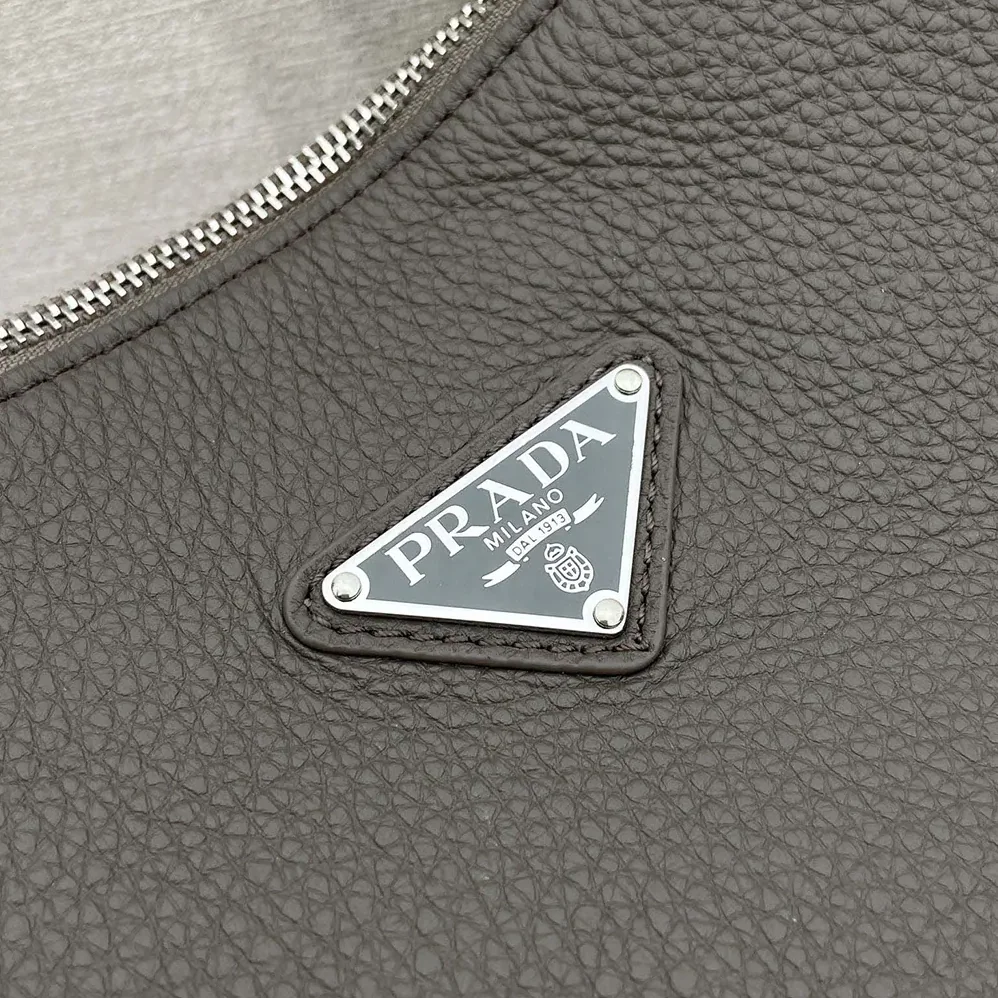 Prada Medium Leather Shoulder Bag for Unisex in Gray Prada Medium Leather Shoulder Bag for Unisex in Gray