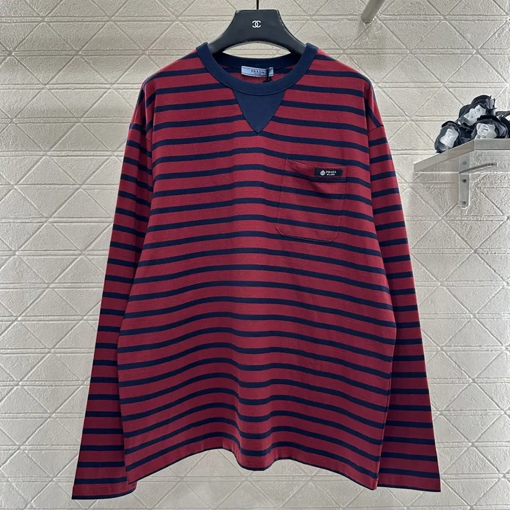 Prada Long-Sleeved Striped Jersey T for Women in Shirt Prada Long-Sleeved Striped Jersey T for Women in Shirt