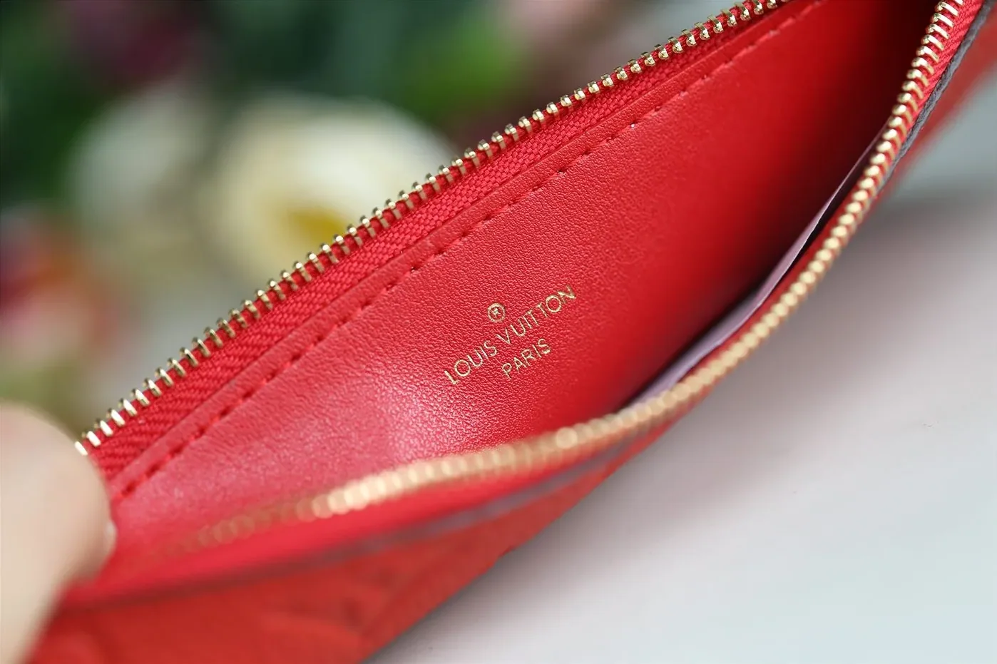 Louis Vuitton Pochette Felicie Monogram Empreinte Red Louis Vuitton Pochette Felicie Monogram Empreinte Red