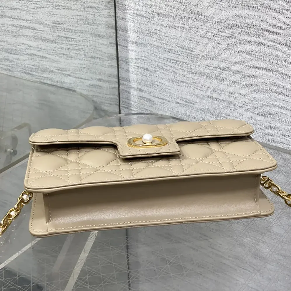 Dior Jolie Mini Bag Powder Beige Cannage Lambskin for Women Dior Jolie Mini Bag Powder Beige Cannage Lambskin for Women