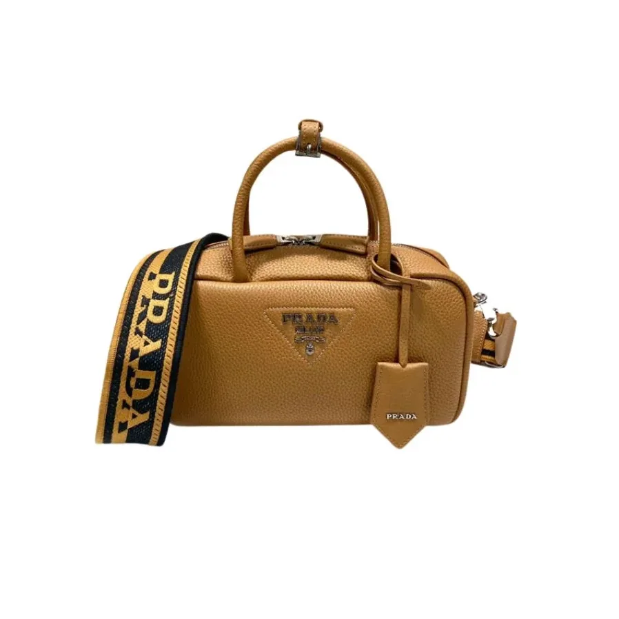 Prada Top-Handle Bag Brown/White/Green Khaki / 1BB102_2DKV_F02Z8_V_3OO Prada Top-Handle Bag Brown/White/Green Khaki / 1BB102_2DKV_F02Z8_V_3OO