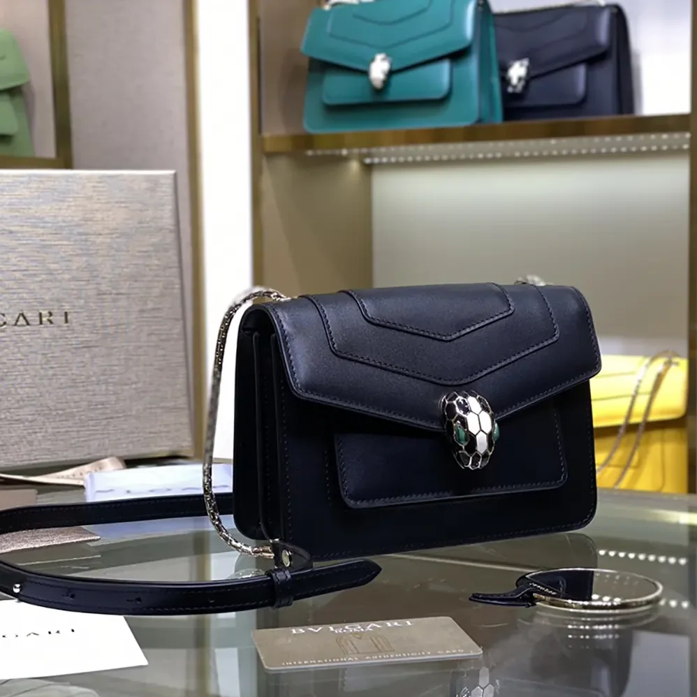 Bvlgari Mini Serpenti Forever East-West Shoulder Bag for Women in Black Bvlgari Mini Serpenti Forever East-West Shoulder Bag for Women in Black