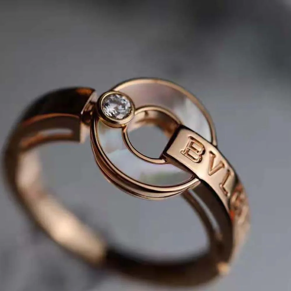 Bvlgari Openwork 18 KT Rose Gold Ring for Women